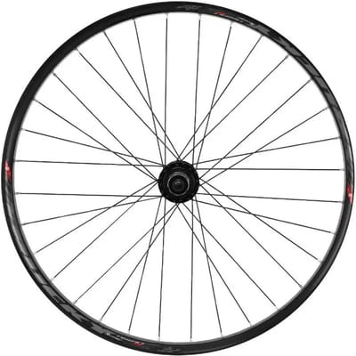 Achterwiel met 6-gaats schijflager (tubeless en tubetype compatibel) voor doorgaande as 12-142 voor 27,5 band x 2.00-2.50 - binnenvelg 30 mm Velox Trucky 30 11-10V.