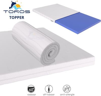 Topdek - Matras - Topper Hybride Bamboo Deluxe XXL 180x200 9 cm dik
