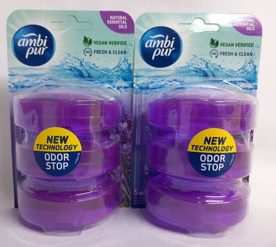 Ambi Pur - Lavender & Rosemary - 5 in 1 - Toiletblok - Toiletverfrisser - Navulling - Voordeel Set 6 stuks