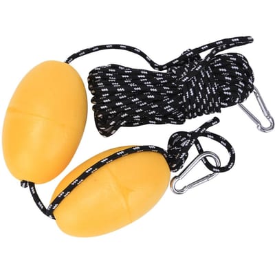Corde de laisse pour kayak et bateau avec bouée, boule flottante, crochet en acier inoxydable pour la pêche, ancres de dérive yellow