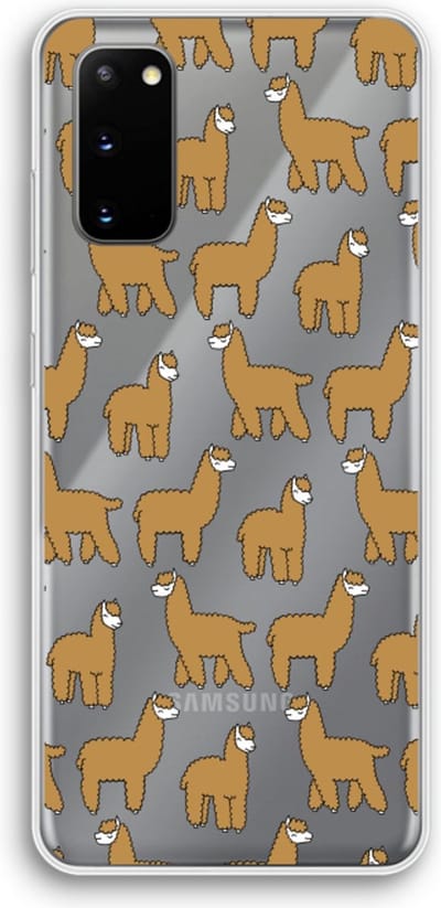 Case Company® - Hoesje geschikt voor Samsung Galaxy S20 hoesje - Alpacas - Soft Cover Telefoonhoesje - Bescherming aan alle Kanten en Schermrand