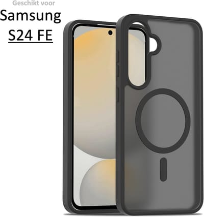 Brosendaal Hoesje - Geschikt voor Samsung Galaxy S24 FE – Mat Zwart – Telefoonhoesje – Ondersteunt Draadloos Opladen – Ultradun en maximale Valbescherming