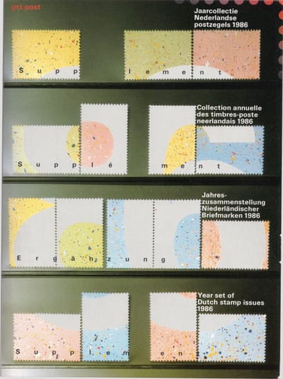 Nederland Jaarcollectie Bijzondere Postzegels 1986 - supplement
