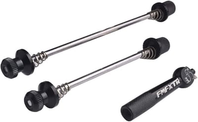 Fiets snelspanners - Wielbevestiging set - Wielmontage - Diefstalbestendig ontwerp - 100 mm voorwiel - Zwart