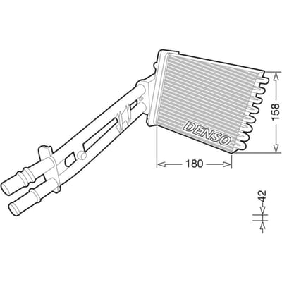 Warmtewisselaar, interieur verwarming DENSO DRR09043