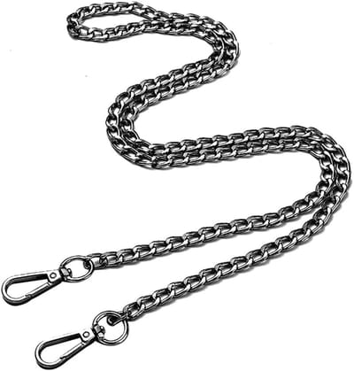 zalati Tas riem schoudertas ketting met metalen karabijnhaak voor doe-het-zelf portemonnee maken vervanging - 1,2 m, zwart