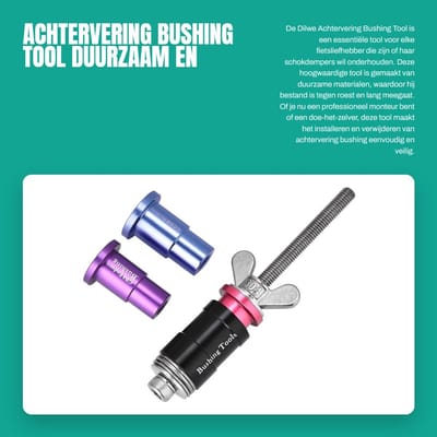 Dailygoods - Achtervering Bushing Tool - Duurzaam en Roestvrij - Onderhoudsproduct - Voor Shock Absorber - Geschikt voor Fiets - Onderdeel voor Fietsen