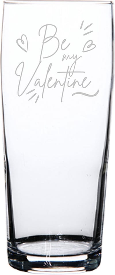 Gegraveerde bierfluitje 19cl Be my valentine