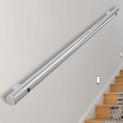 RVS trapleuning - Wandmontage leuning - Veilig traplopen - Stevig roestvrij staal - 250 cm - Zilverkleurig