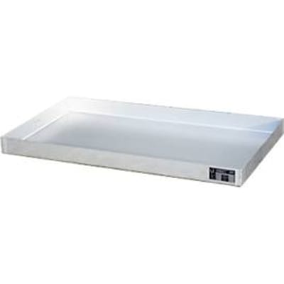 Bauer kleine bak KGW 3 V4A, zonder geperforeerd rooster, L 1000 x B 600 x H 70 mm, 30 L, 150 kg, roestvrij staal 1.4571, zilver