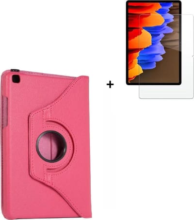 Samsung Galaxy Tab A7 2022 hoesje - 10.4 inch - Samsung Tab A7 2022 Screenprotector - Samsung Tab A7 2020 hoesje Roze + Screenprotector