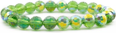 Angel Aura Kwarts Groen Edelstenen Kralenarmband - Kralenarmband met Synthetische Kristallen - Pax Amare - 18cm