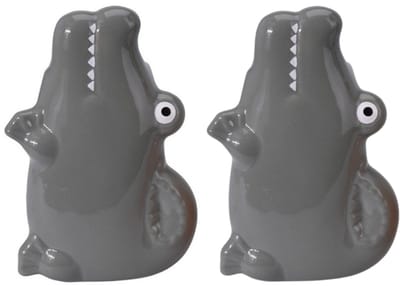 Waterverdamper radiator - 2x - krokodil - kinderkamer - kunststeen - 17 cm - luchtbevochtiger