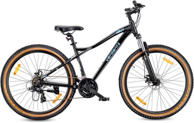 VERDANT SHRED Mountainbike 27.5", MTB-fiets voor dames en heren, fiets 27.5 inch - aluminium frame, schijfremmen, 21 versnellingen - Zwart