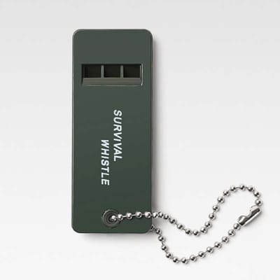 Noodfluit - Noodfluitje - Survival whistle - Kunststof - 3 tonen - SOS fluitje - Whistle - Groen/zwart - 1 stuk - 7CM - CHPN