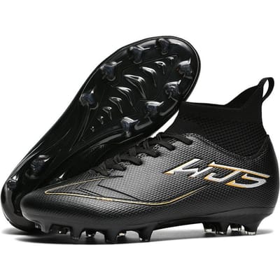 Professionele Mannen Voetbalschoenen Indoor Snelle Voetbalschoenen Gras Training Voetbalveld Schoenen Club Noppen 39 black