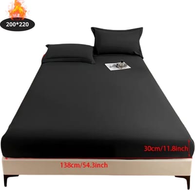 Nivard Waterdicht Hoeslaken - Beddengoed - Fitted Sheet - Bed - Zwart 200x220