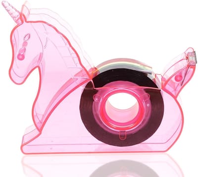 MTTProducts - Tape Dispenser - Unicorn - Ideaal voor kantoor en creatief gebruik - Roze - Plakbandhouder - Perfect voor cadeauverpakkingen - Geschikt v...