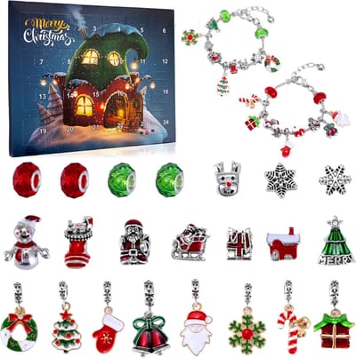 Blazelife Bracelet Adventskalender 2024 - 24 dagen - Advent Calendar - Geschenk- Kerstcadeau - Kerstpakket - Agaat mix - mit kettingen
