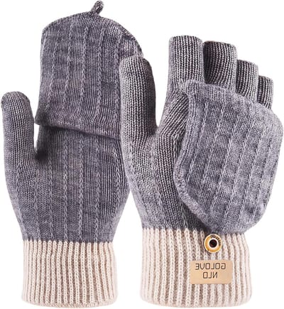 Vingerloze Handschoenen met Omslag voor Dames en Heren, Warm en Comfortabel voor Typen, Rijden en Buitenactiviteiten