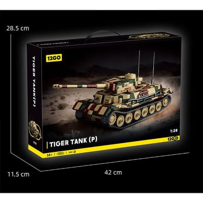 Hoge Kwaliteit Moc Leger stijl Hoge Kwaliteit Tiger II Gepantserd gevechtsvoertuig Hoge Kwaliteit Gebouw Hoge Kwaliteit Blokken Bouwstukken Hoge Kwaliteit 97029