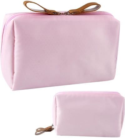 Dailygoody - Make-upzakje - Reis make-uptas - Waterdichte toilettas - Roze - Kleine make-up organizer - Draagbare clutch voor vrouwen