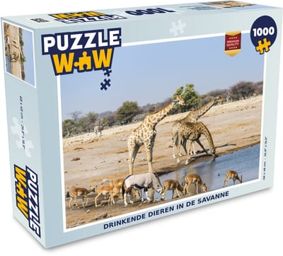 Puzzel Dieren - Drinken - Afrika - Legpuzzel - Puzzel 1000 stukjes volwassenen