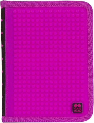Pixie Crew Etui Met Siliconen Zijkant En Pixels 19 Cm Fuchsia