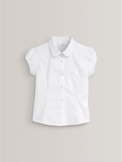 Next - Meisjes - Schoolblouse met pofmouwen - Wit