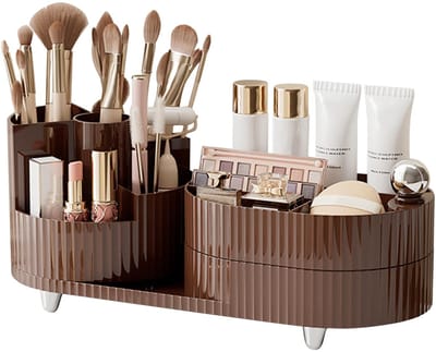 Unyqoos® Stijlvolle 360° Draaibare Cosmetica-Organizer met Grote Capaciteit voor Diverse Opbergmogelijkheden