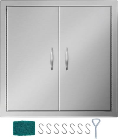BBQ Toegangsdeur - Dubbele Deur - Buitenkeuken 61x61 cm - RVS