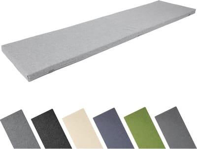 Garronda Bankkussen 160x40 cm – 4 cm dik – Waterafstotend & UV-bestendig – Lichtgrijs GD-AM-Dino