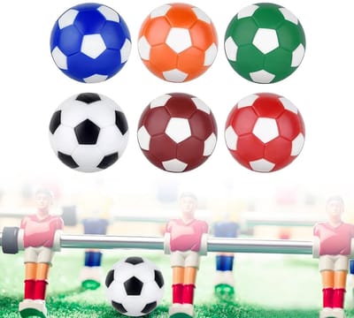 Dailygoods- Tafelvoetbalballen 32 mm - 6 Kickerballen - Buitenspeelgoed - Duurzaam Materiaal - Veilig en Glad - Realistisch Speelgevoel