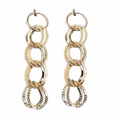 Klem oorbellen-Goudkleurig-Schakel - geen gaatje- Charme Bijoux