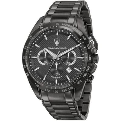 Maserati Traguardo Zwart Metaal Heren Quartz R8873612045 zwart