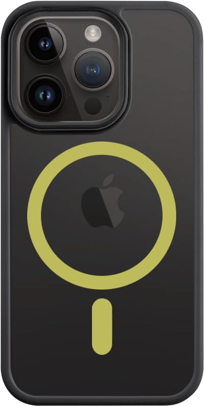 Tactical iPhone 14 Pro Max MagForce Hyperstealth 2.0 Cover – Hoesje met Losse Klikbare Knoppen – Black/Yellow