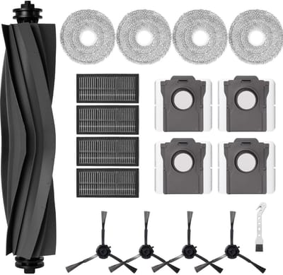 Dailygoods- Accessoireset voor Dreame L10s Pro Ultra - 1 Hoofdborstel - 4 HEPA Filters - 4 Mopdoeken - 4 Stofzakken - 4 Zijborstels - Duurzame Rubber Borstel - Stofzuigeraccessoires