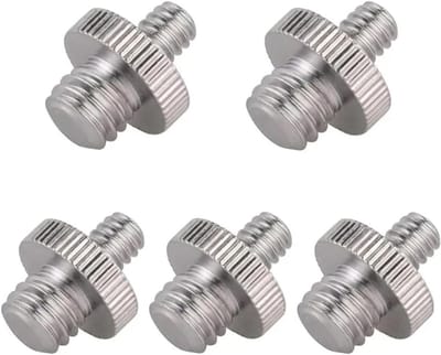 Adapter Schroeven 1/4 en 3/8 Inch Buitendraad - Metaaldraad Omvormer voor Camera, Statief, Monopod en Lichtstatief - Perfect voor Camerakooi en Schouder Rig