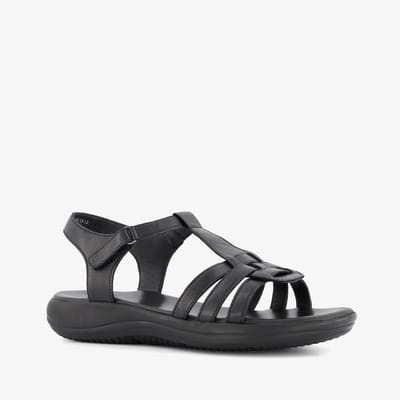 Hush Puppies leren dames sandalen zwart - Maat 37
