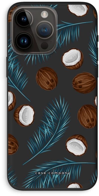 Case Company® - Hoesje geschikt voor iPhone 14 Pro Max hoesje - Kokosnoot - Biologisch Afbreekbaar Telefoonhoesje - Bescherming alle Kanten en Schermrand
