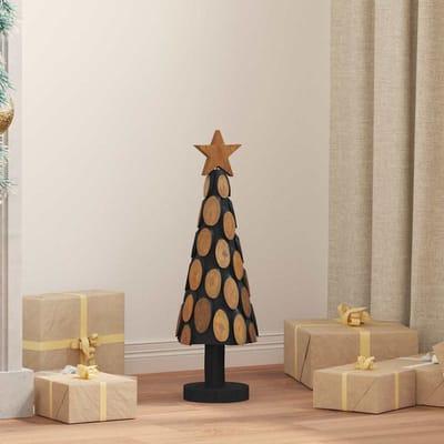 vidaXL - Kerstboom - met - standaard - Bruin - 61 - cm - Massief - teakhout