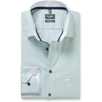 OLYMP Luxor Overhemd, Modern Fit, New Kent, Groen