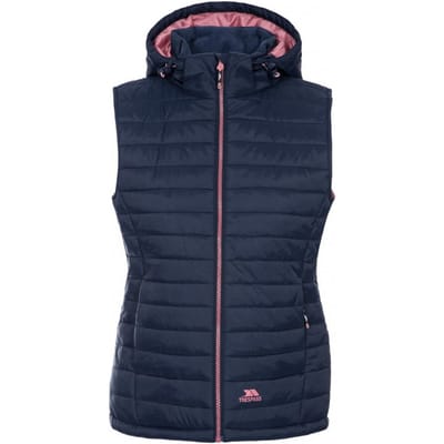 Trespass - Dames Aretha Casual Bodywarmer (Donkerblauw met roze accent)