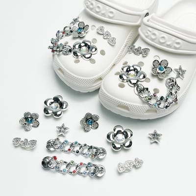 Schoenaccessoires-geschikt voor crocs charms- geschikt voor crocs pins- geschikt voor crocs Accessoires- geschikt voor Crocs Jibbitz-CJ-224 gekleurde diamant ketting bloem