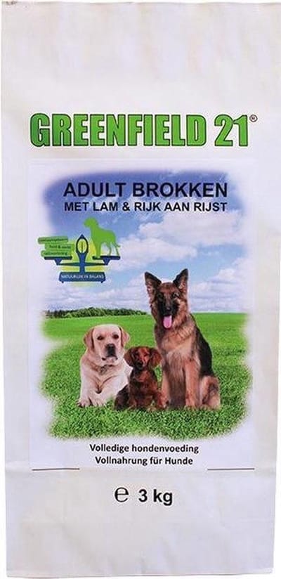 Greenfield 21 Adult Lam & Rijst Brokken | 3 kg Hondenvoer