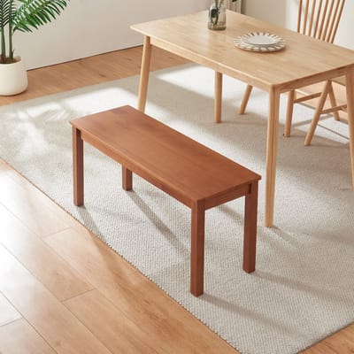 Eetkamerbank Trerunulu 100x35x45 cm walnootkleurig [en.casa]