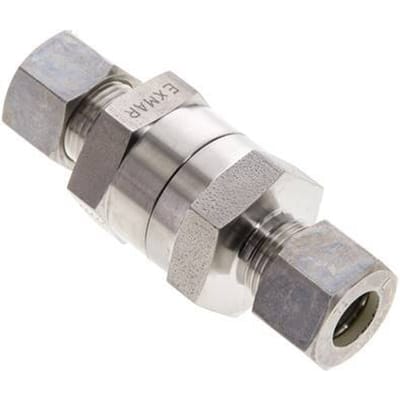 12L (M18x1.5) RVS Terugslagklep Knelfitting 1-250 bar ISO 8434-1