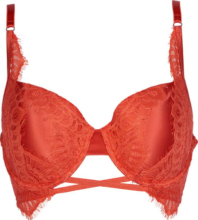 After Eden D-cup & up TESSA Padded wire bra with lace and strap Dames Beha - Brique - Maat 75D