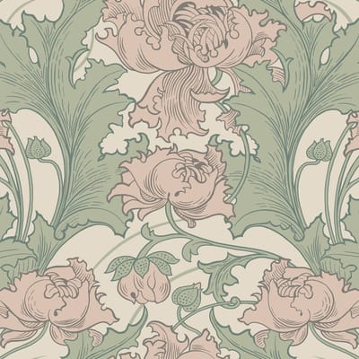 Boråstapeter Vliesbehang 4539 - Anno - Bloemen Roze - 53cm x 10.05m