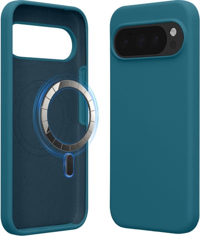 kwmobile telefoonhoesje geschikt voor Google Pixel 10 / Pixel 10 Pro - Hoesje met magneet compatibel met MagSafe - Smartphone case in mat petrol